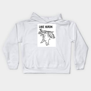 Lake Huron Map Kids Hoodie